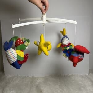Vintage Pansy Ellen Nursery Crib Mobile Sea Animals Fish Plush Hanging Toys